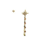 Starburst Twist Chain Unbalanced Earring Set